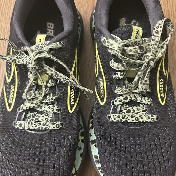 Brooks Glycerin 19 Women’s Size 6.5 Electric Cheetah Black Green Running Shoe - Picture 8 of 16